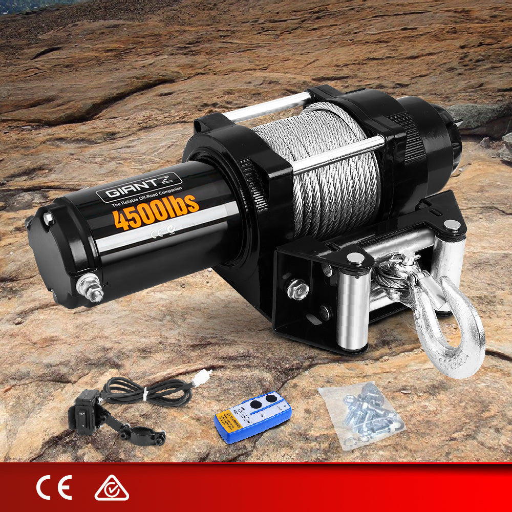 12V Electric Winch Remote with Steel Cable