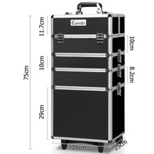 Load image into Gallery viewer, Embellir 7 in 1 Portable Cosmetic Beauty Makeup Trolley - Black
