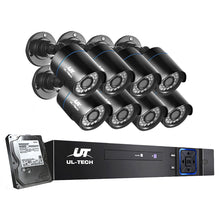 Load image into Gallery viewer, UL-tech CCTV Camera Home Security System Outdoor 1080P 8CH DVR 4TB Hard Drive
