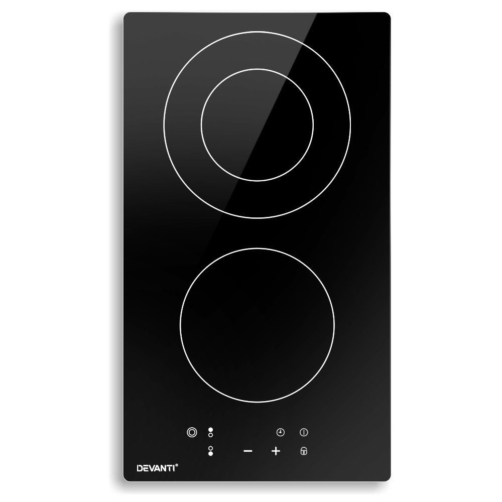 Electric Ceramic 30cm Hob Touch Control 3-Zones Cook Top