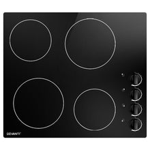 Load image into Gallery viewer, 60cm Electric 4 Zone Knobs Control Ceramic Cooktop
