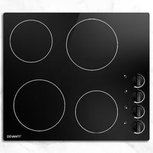 Load image into Gallery viewer, 60cm Electric 4 Zone Knobs Control Ceramic Cooktop
