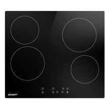 Load image into Gallery viewer, Devanti Ceramic Cooktop 60cm Electric Cooker 4 Burner Stove Hob Touch Control
