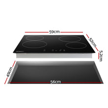 Load image into Gallery viewer, Devanti Ceramic Cooktop 60cm Electric Cooker 4 Burner Stove Hob Touch Control

