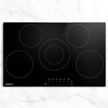 Load image into Gallery viewer, 90cm Ceramic Electric 5 Burner Stove Hob Touch Control 6-Zones Cooktop

