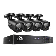 Load image into Gallery viewer, UL-TECH 4CH 5 IN 1 DVR CCTV Security System Video Recorder 4 Cameras 1080P HDMI Black
