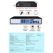 Load image into Gallery viewer, UL-TECH 4CH 5 IN 1 DVR CCTV Security System Video Recorder 4 Cameras 1080P HDMI Black
