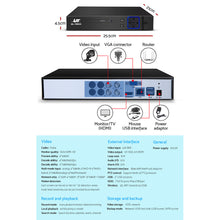Load image into Gallery viewer, UL-tech Home CCTV Security System Camera 4CH DVR 1080P 1500TVL 1TB Outdoor Home
