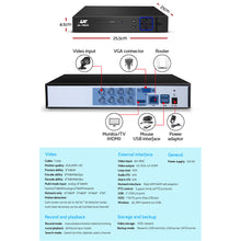 Load image into Gallery viewer, UL-TECH 8CH 5 IN 1 DVR CCTV Security System Video Recorder /w 4 Cameras 1080P HDMI Black
