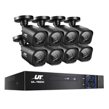 Load image into Gallery viewer, UL-TECH 8CH 5 IN 1 DVR CCTV Security System Video Recorder /w 8 Cameras 1080P HDMI Black
