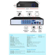 Load image into Gallery viewer, UL-TECH 8CH 5 IN 1 DVR CCTV Security System Video Recorder /w 8 Cameras 1080P HDMI Black
