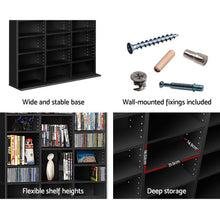 Load image into Gallery viewer, Adjustable Book CD Storage Shelf Rack Unit - Black
