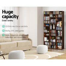 Load image into Gallery viewer, Adjustable Book CD Storage Shelf Rack Unit - Expresso
