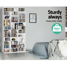 Load image into Gallery viewer, Adjustable Book CD Storage Shelf Unit - White
