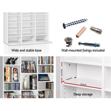 Load image into Gallery viewer, Adjustable Book CD Storage Shelf Unit - White
