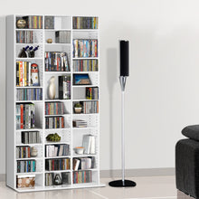 Load image into Gallery viewer, Adjustable Book CD Storage Shelf Unit - White
