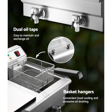 Load image into Gallery viewer, Devanti Commercial Electric Deep Fryer Twin Frying Basket Chip Cooker Countertop
