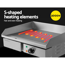 Load image into Gallery viewer, Devanti 3000W Electric Griddle Hot Plate - Stainless Steel
