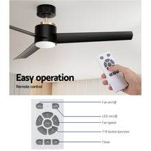 Load image into Gallery viewer, Devanti 52'' Ceiling Fan DC Motor w/Light w/Remote - Black
