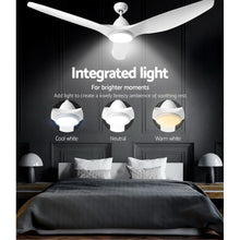 Load image into Gallery viewer, 64&#39;&#39; DC Motor Ceiling Fan With Light LED Remote Control Fans 3 Blades
