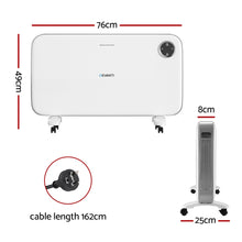 Load image into Gallery viewer, Devanti Electric Convection Heater White 2000W

