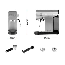 Load image into Gallery viewer, Devanti Coffee Machine Espresso Maker 20 Bar Milk Frother Cappuccino Latte Cafe
