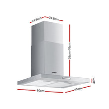 Load image into Gallery viewer, Comfee Rangehood 600mm 60cm Range Hood Stainless Steel Kitchen Canopy LED Light
