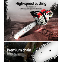 Load image into Gallery viewer, Giantz Chainsaw Petrol 62CC 20" Bar Commercial E-Start Pruning Chain Saw,Giantz Chainsaw Petrol 62CC 20" Bar Commercial E-Start Pruning Chain Saw 4.5HP
