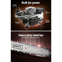 Load image into Gallery viewer, Giantz Chainsaw 58cc Petrol Commercial Pruning Chain Saw E-Start 22'' Bar Top
