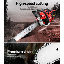 Load image into Gallery viewer, Giantz Chainsaw Petrol 52CC 20" Bar Commercial E-Start Pruning Chain Saw,Giantz Chainsaw Petrol 52CC 20" Bar Commercial E-Start Pruning Chain Saw 4.0HP
