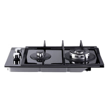 Load image into Gallery viewer, Devanti Gas Cooktop 30cm Gas Stove Cooker 2 Burner Cook Top Konbs NG LPG Black
