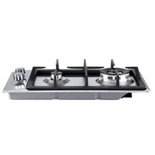 Load image into Gallery viewer, Devanti Gas Cooktop 30cm Gas Stove Cooker 2 Burner Cook Top Konbs NG LPG Steel
