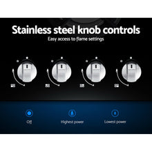 Load image into Gallery viewer, Devanti Gas Cooktop 60cm 4 Burner Ceramic Glass Cook Top Stove Hob Cooker LPG NG Black
