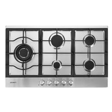 Load image into Gallery viewer, Devanti Gas Cooktop 90cm Kitchen Stove Cooker 5 Burner Stainless Steel NG/LPG Silver
