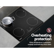 Load image into Gallery viewer, Devanti Electric Induction Cooktop 60cm Ceramic 4 Zones Stove Cook Top Hot Plate
