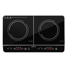 Load image into Gallery viewer, Devanti Electric Induction Cooktop 60cm Portable Kitchen Ceramic Glass Cooker
