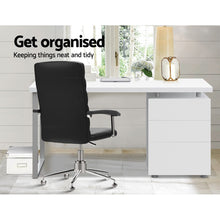 Load image into Gallery viewer, Artiss Metal Desk with 3 Drawers - White

