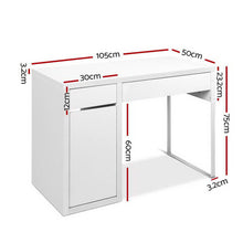 Load image into Gallery viewer, Metal Desk With Storage Cabinets - White
