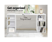 Load image into Gallery viewer, 3 Level Desk with Storage &amp; Bookshelf - White
