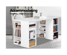 Load image into Gallery viewer, 3 Level Desk with Storage &amp; Bookshelf - White
