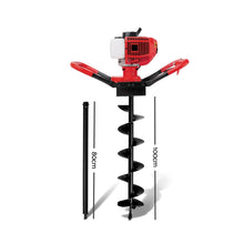Load image into Gallery viewer, Giantz 80CC Post Hole Digger 200mm Petrol Drill Extension Bits Auger
