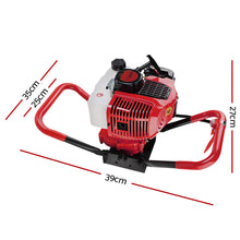 Load image into Gallery viewer, Giantz Post Hole Digger Only 66CC Petrol Motor Drill Borer Fence Auger Bits
