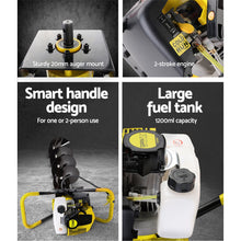 Load image into Gallery viewer, 80CC Petrol Post Hole Digger Drill Extension Auger Bits Borer Fence
