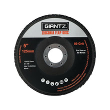 Load image into Gallery viewer, Giantz 100 PCS Zirconia Sanding Flap Disc 5" 125mm 80Grit Angle Grinding Wheel
