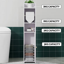 Load image into Gallery viewer, Artiss Bathroom Cabinet Toilet Roll Holder Tissue Organizer 3 Tier Floor Cabinet
