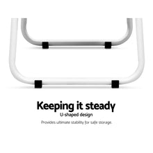 Load image into Gallery viewer, Closet Storage Rack Clothes Hanger Shelf Garment Rail Stand Wardrobe Organiser White
