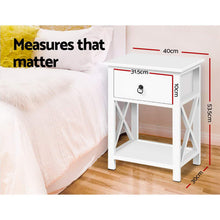 Load image into Gallery viewer, Rustic Classic Design Bedside Tables - 2 PCs
