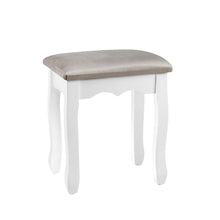 Load image into Gallery viewer, Artiss Dressing Table Stool Makeup Chair Bedroom Vanity Velvet Fabric Grey
