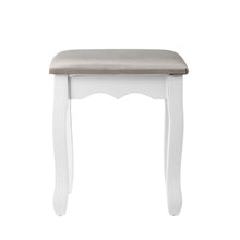 Load image into Gallery viewer, Artiss Dressing Table Stool Makeup Chair Bedroom Vanity Velvet Fabric Grey
