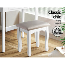 Load image into Gallery viewer, Artiss Dressing Table Stool Makeup Chair Bedroom Vanity Velvet Fabric Grey
